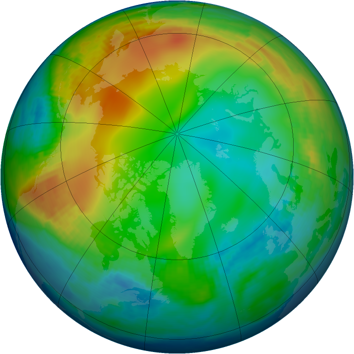 Arctic ozone map for 10 December 1984